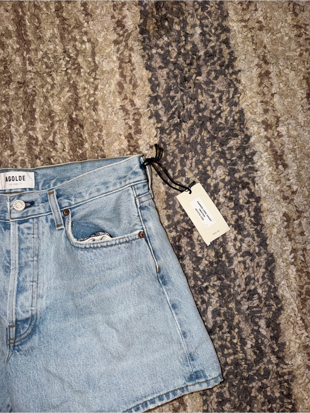 AGOLDE Parker long denim shorts NWT 27 - Picture 3 of 5